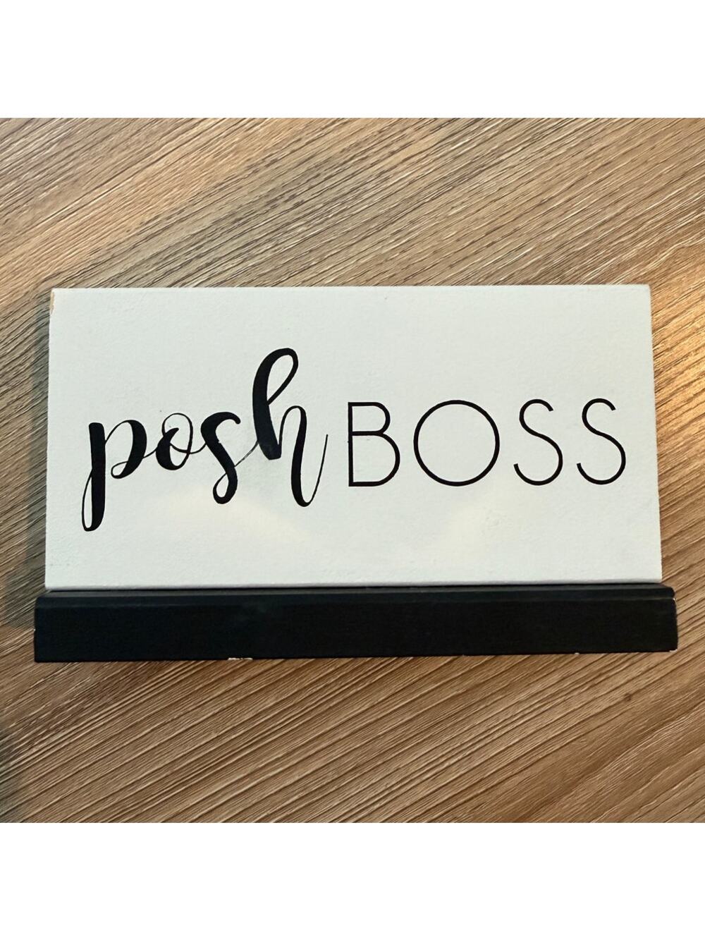 Posh Boss Desk Sign Poshmark Reseller Wooden Vinyl